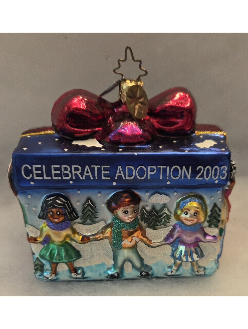 Christopher Radko 2003 Celebrate Adoption Glass Handpainted  Ornament